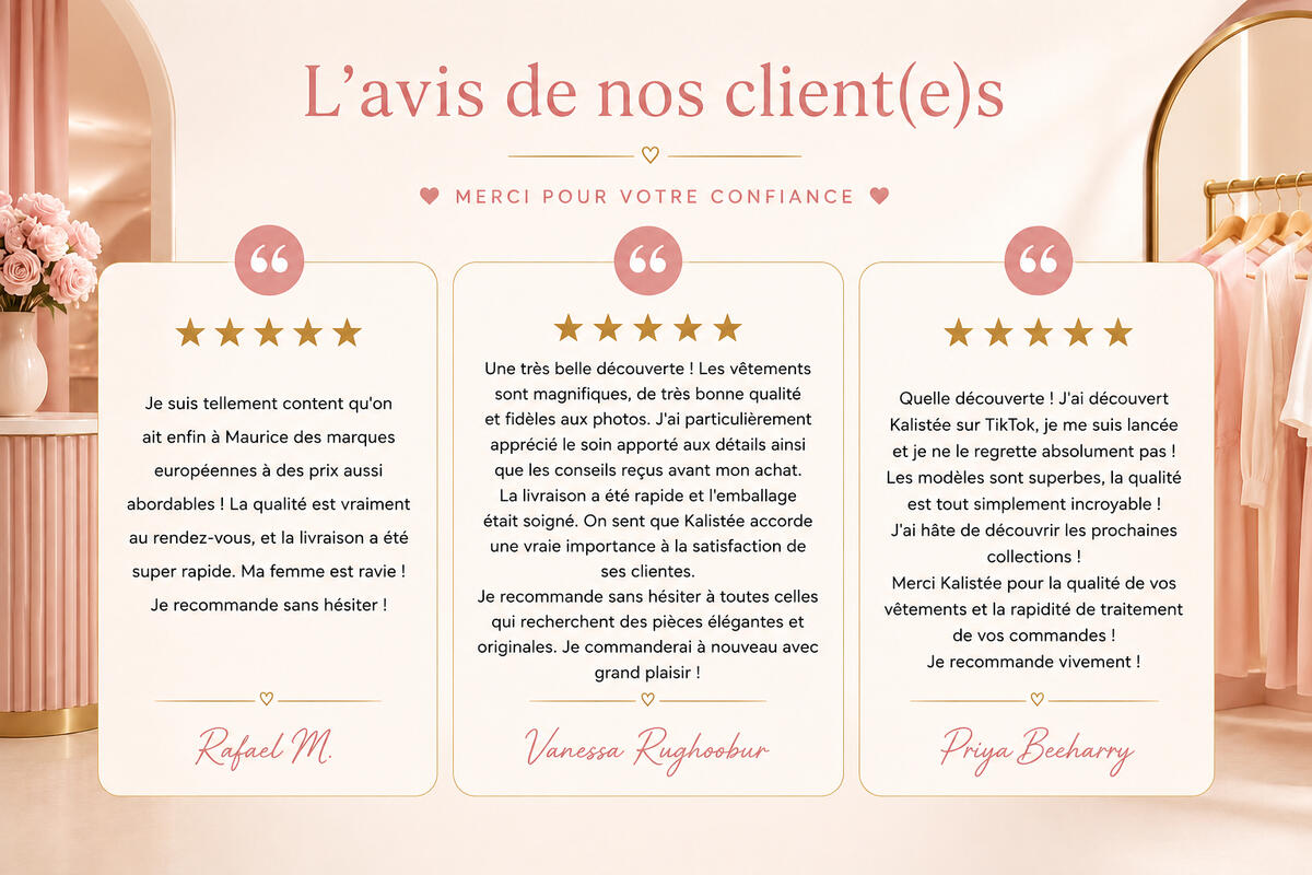 Les essentiels mode revisités par Kalistée Explorez notre collection de tops féminins tendance à Maurice. Des pièces modernes et exclusives pour compléter votre look avec élégance.